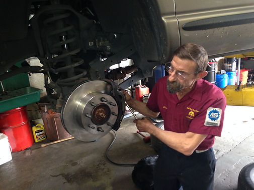 photo of automotive brake repair